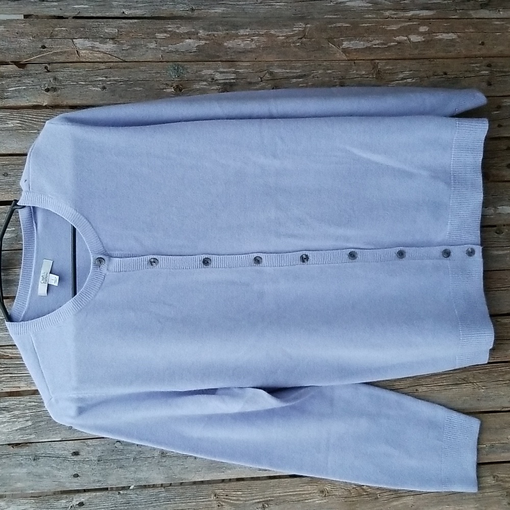 SOFT LAVENDER LARGE CROFT & BARROW CARDIGAN SWEATER NWT - Picture 10 of 14